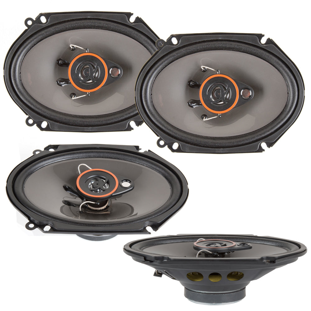 AS268P 2 Pairs 6x8 inch 350 Watts Max 3-Way Car Audio Coaxial