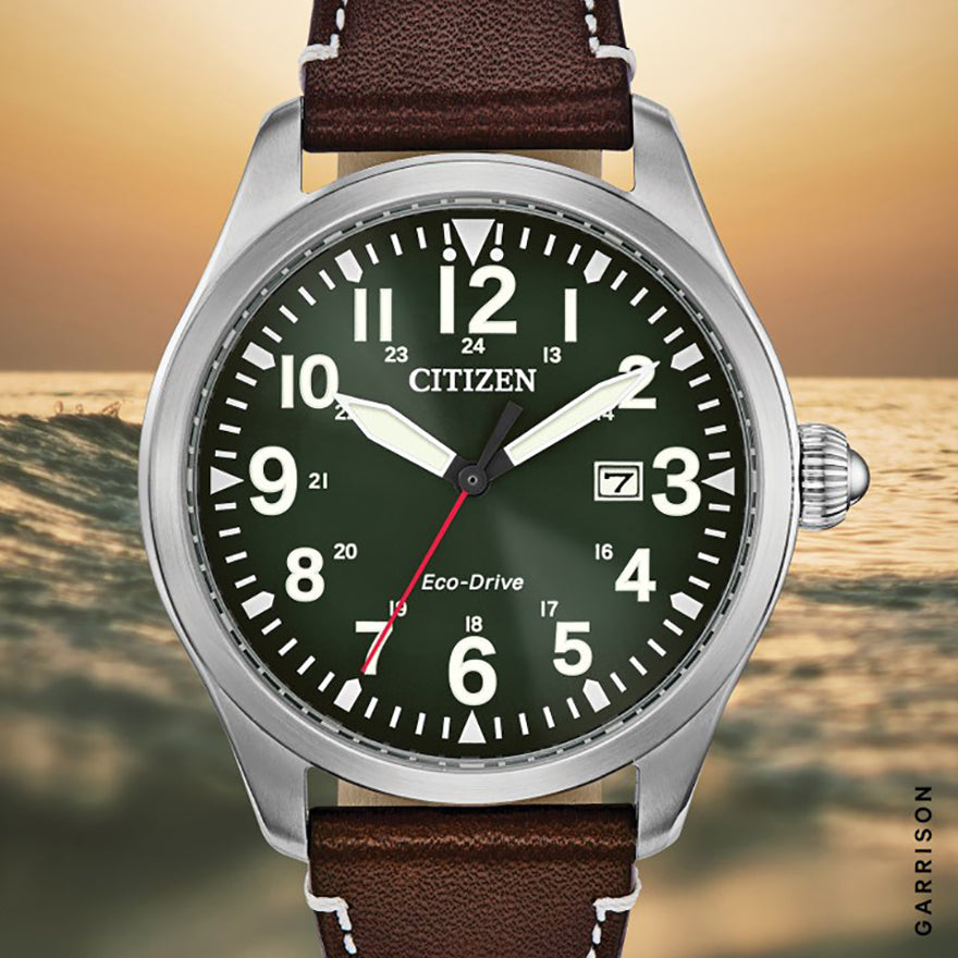 Citizen Chandler Men's Eco-Drive Watch In Evergreen Dial | BM6838