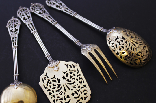 ピュイフォルカ「Emile Puiforcat サーバーセット」《アンティックかとう》