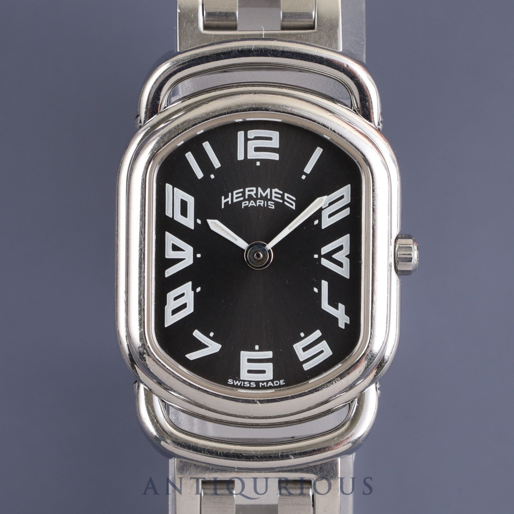 エルメス ラリー RA1.210 クォーツ Cal.976.001 SS グレーアラビア文字