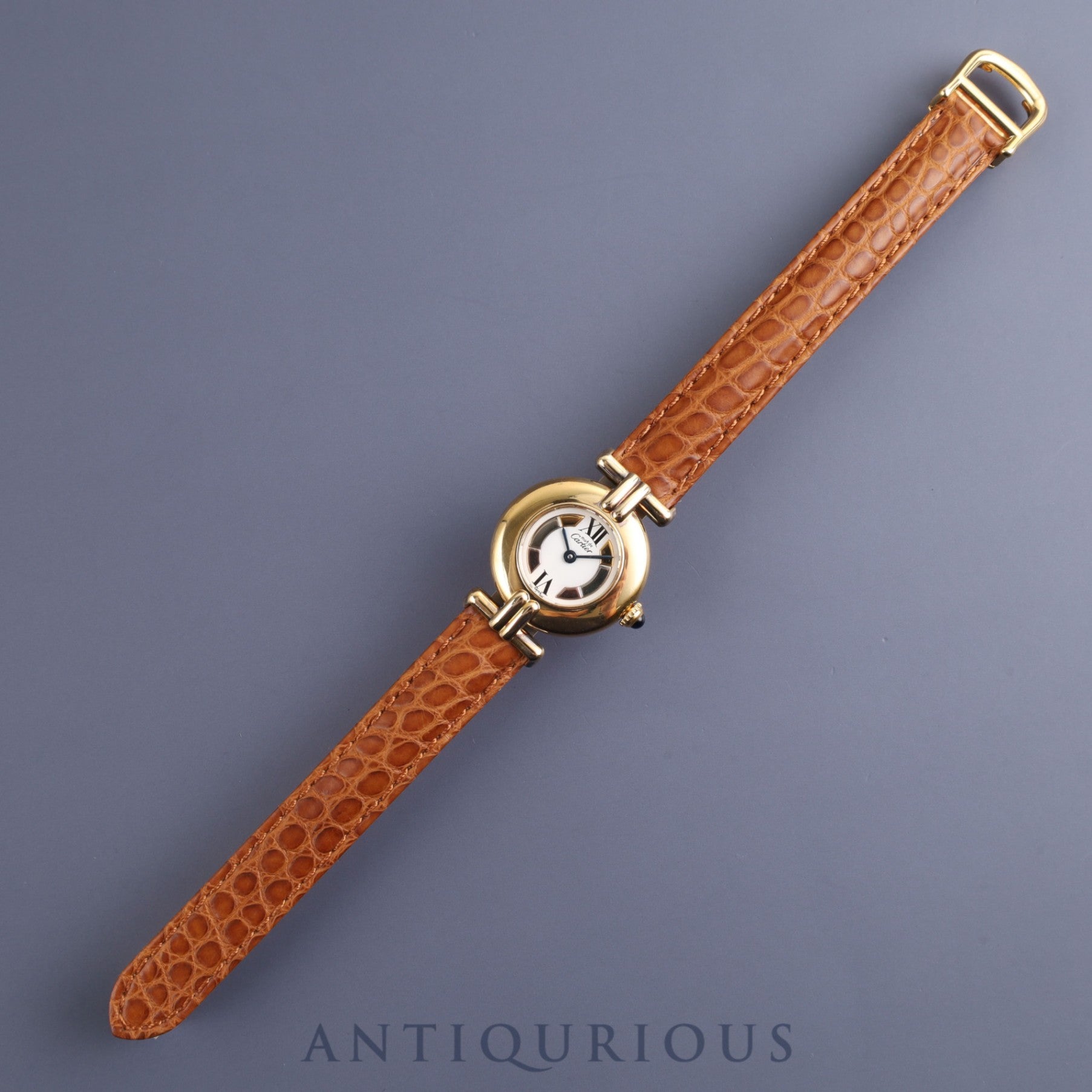 カルティエ マストコリゼ 590002 クォーツ Cal.90.06 SV925 革 純正D