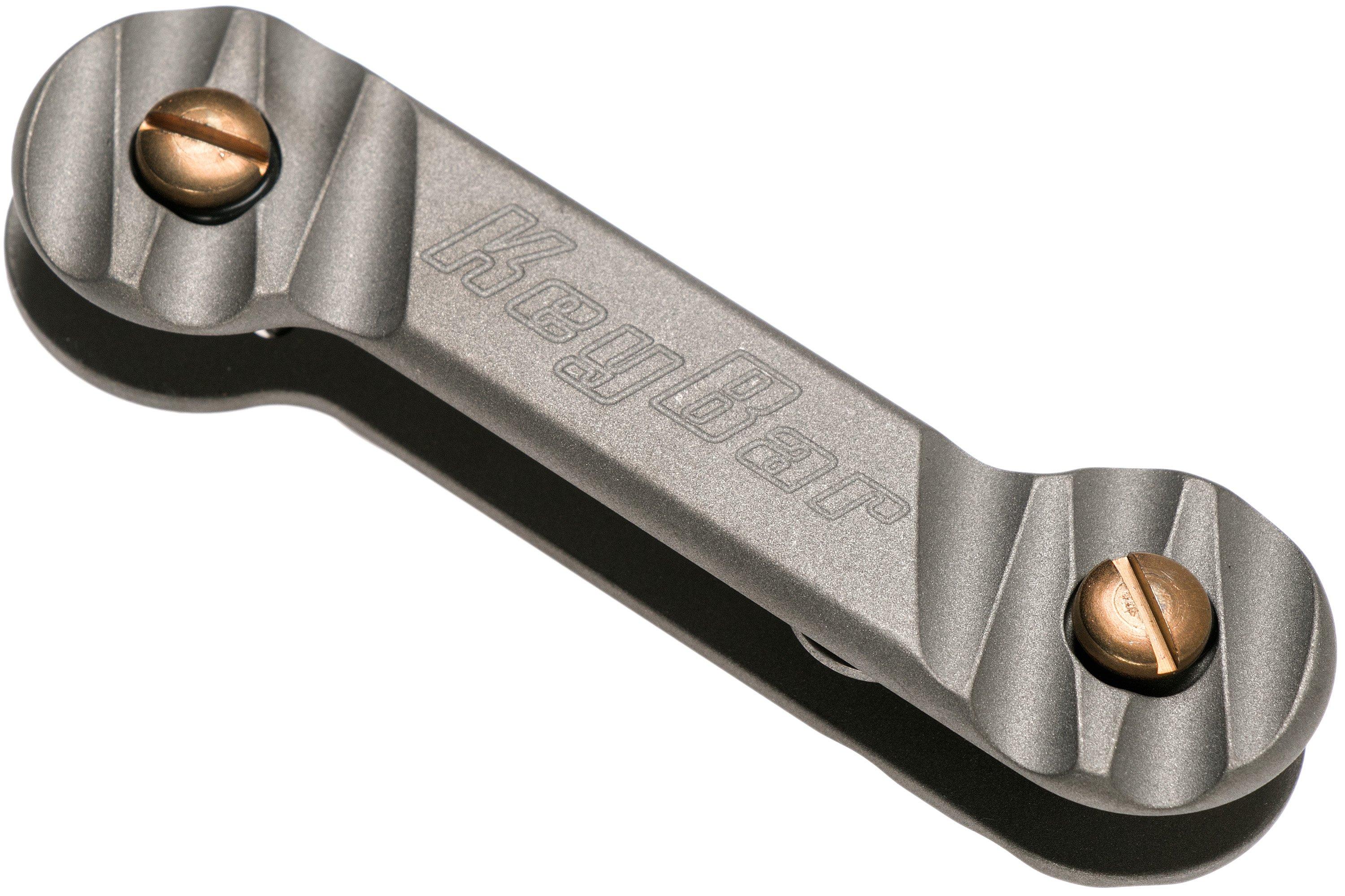 KeyBar Carved Sandblasted Titanium key organiser | Advantageously