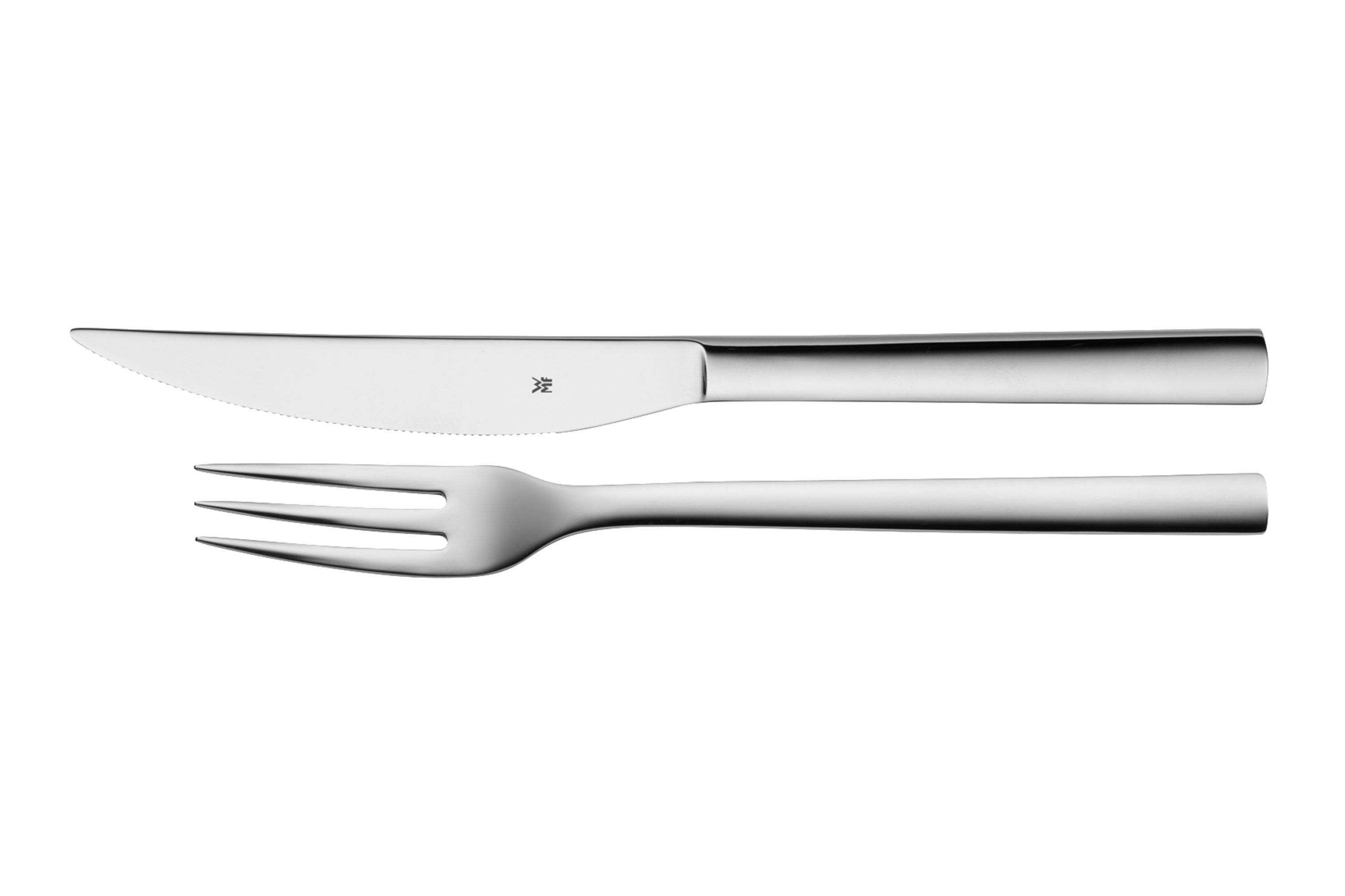 WMF Nuova 1291436040 steak knife and fork, 2 pieces