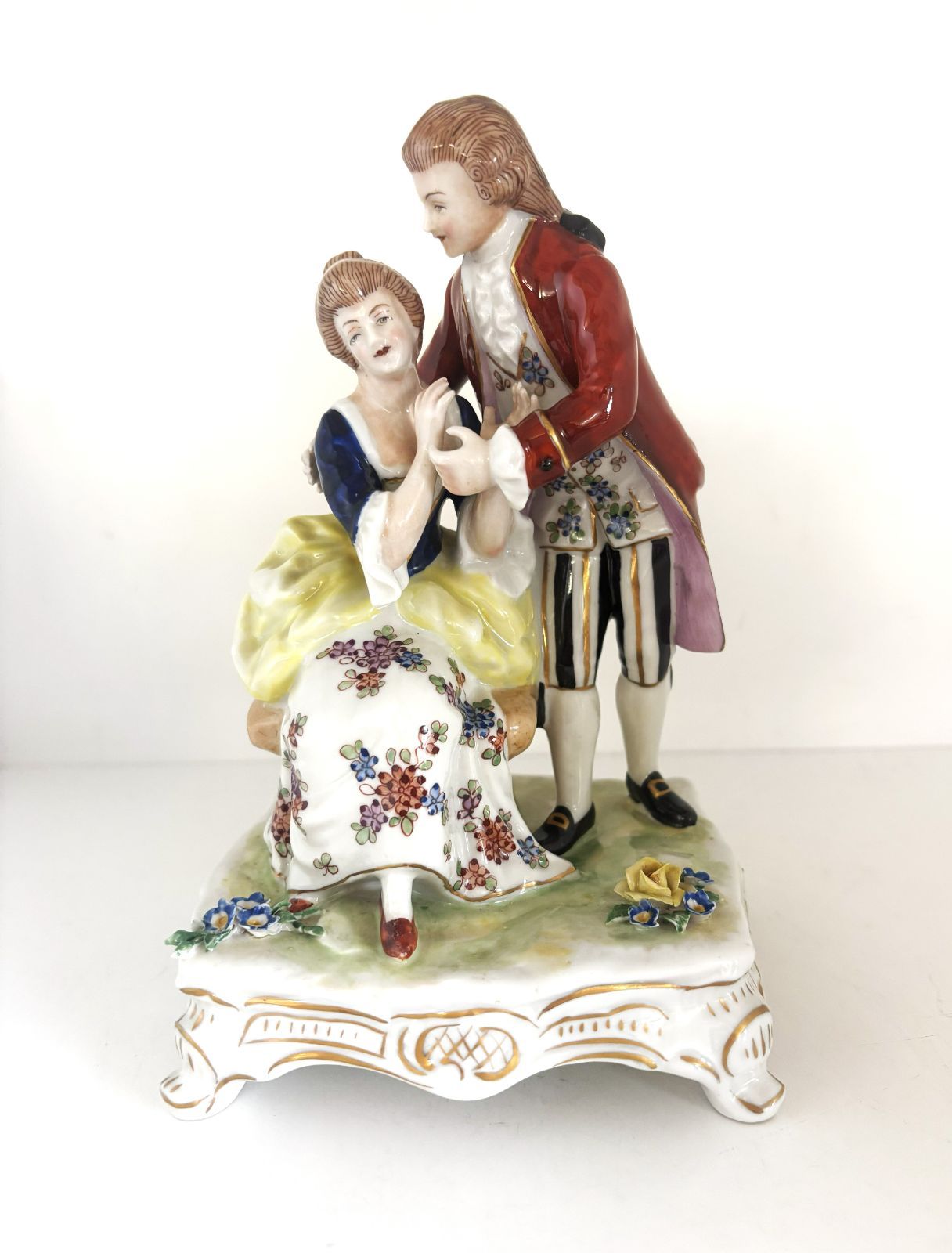 カポディモンテ フィギュリン 陶磁器人形 ヴィンテージ 置物 イタリア