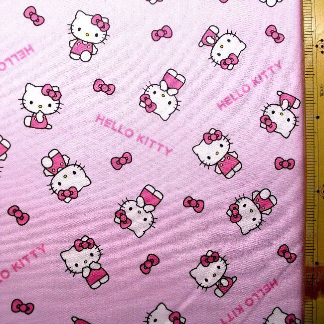 約108×40 8150 キャラクター 生地 布 キティ （ ベーシック リボン
