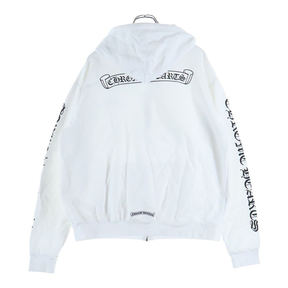 CHROME HEARTS (クロムハーツ) SWTSHRT HD ZIP バックスクロールラベル