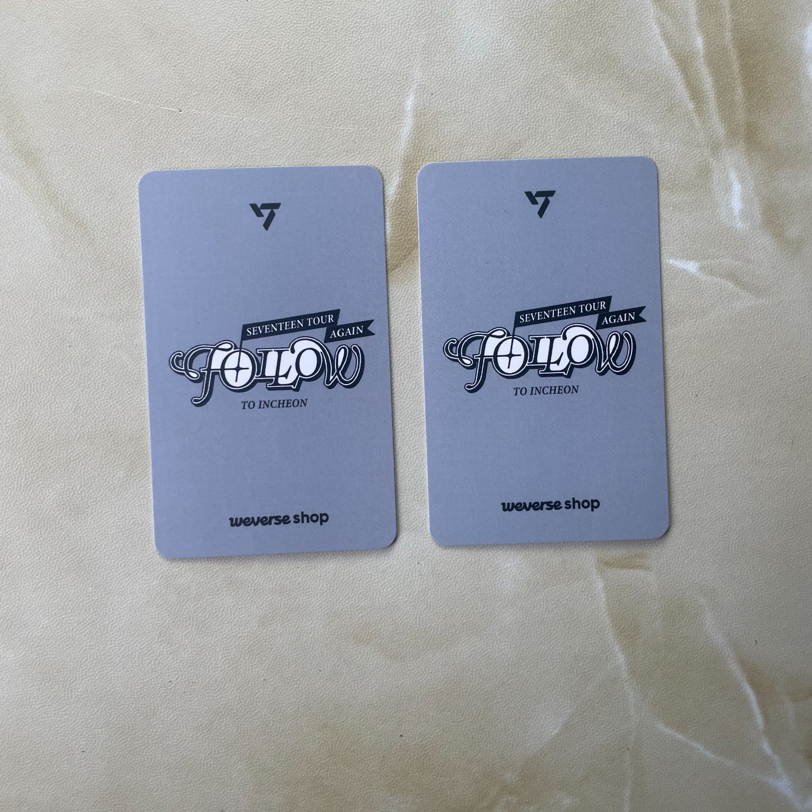 SEVENTEEN FOLLOW AGAIN 仁川 会場限定 セブチ ウォヌ &ホシ トレカ 2