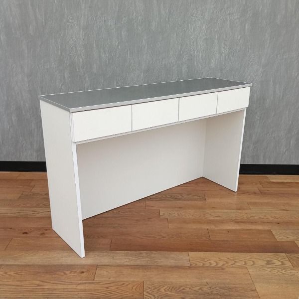 訳アリ 中古】 キッチンカウンター ホワイト ステンレストップ下段