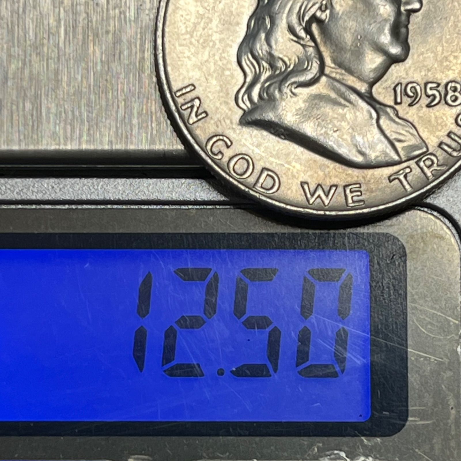 銀貨】1958年 アメリカ フランクリン・ハーフダラー 50セント銀貨 280