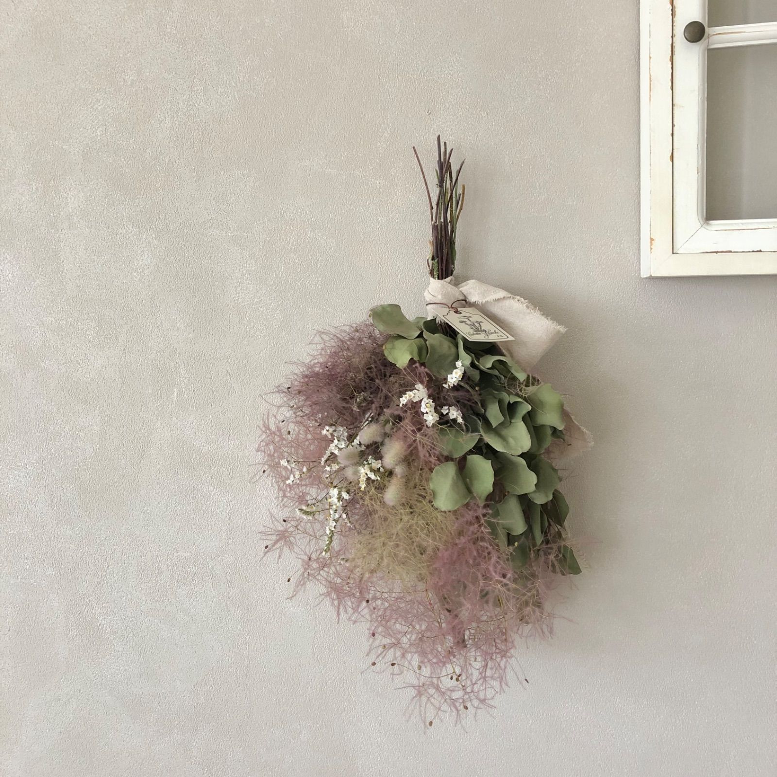 early summer スモークツリーとユーカリポポラス のスワッグ 45cm