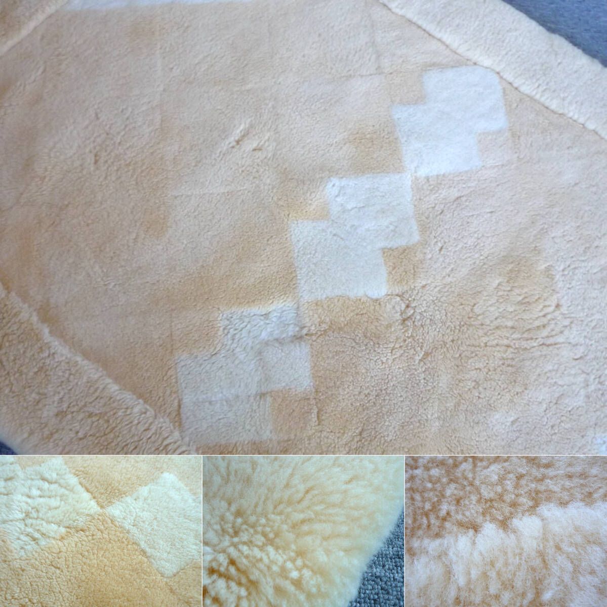 参考約50万円 エクセルヒューマン ムートンシーツ メリノ種 ラムスキン