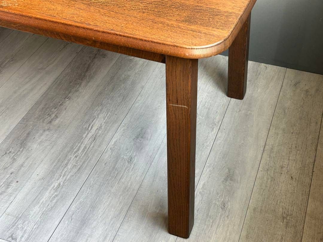 希少洋風ダイニングテーブルオーク材高級家具ヴィンテージRZ