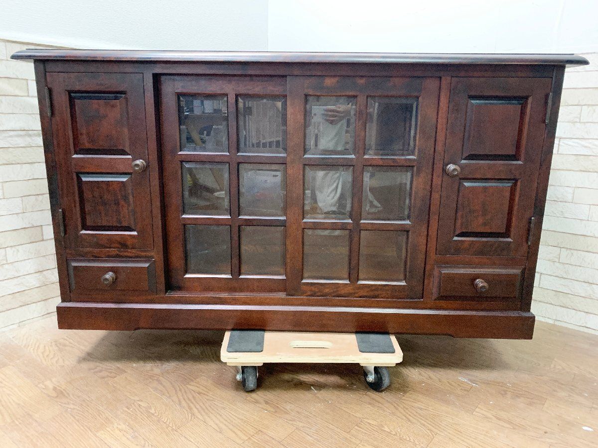 ◇北海道民芸家具 サイドボード 樺材 キャビネット HM135K リビング