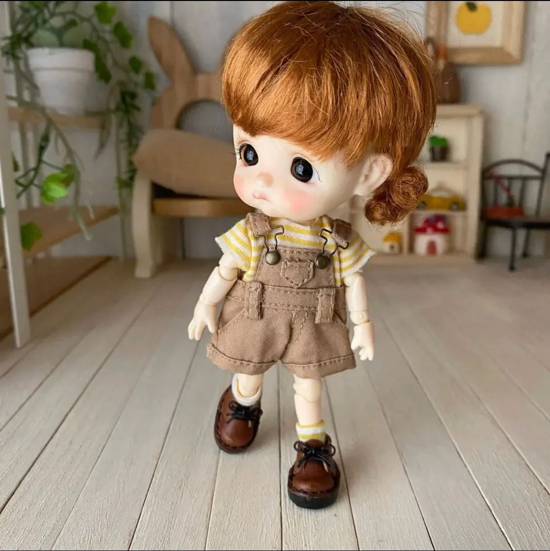 オビツ11 ねんどろいど ミディブライス 10cmぬいちゃん 本革ドール靴