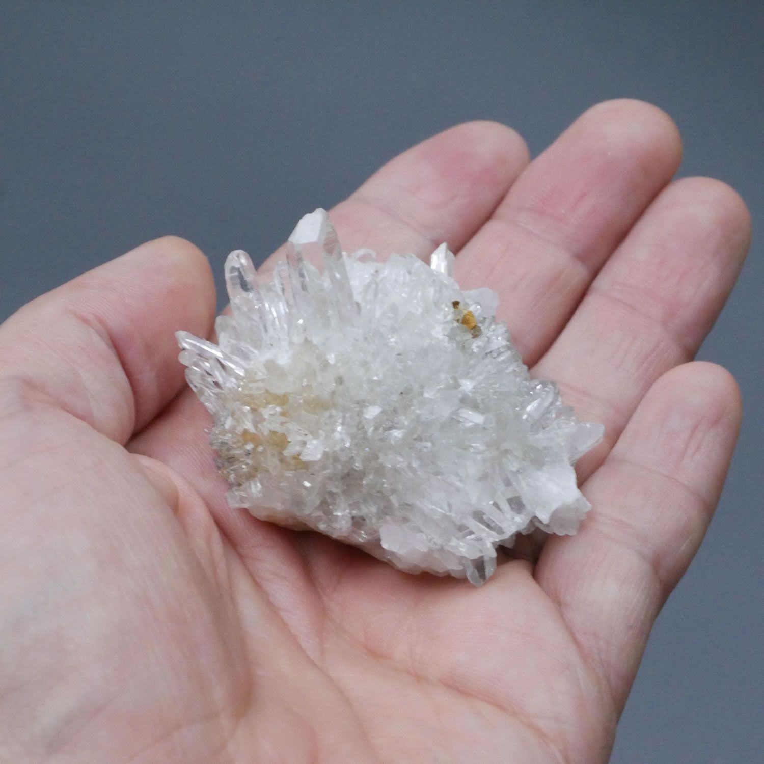 四川省産 菊花水晶 クラスター 1点物 約47g（レインボー部分あり