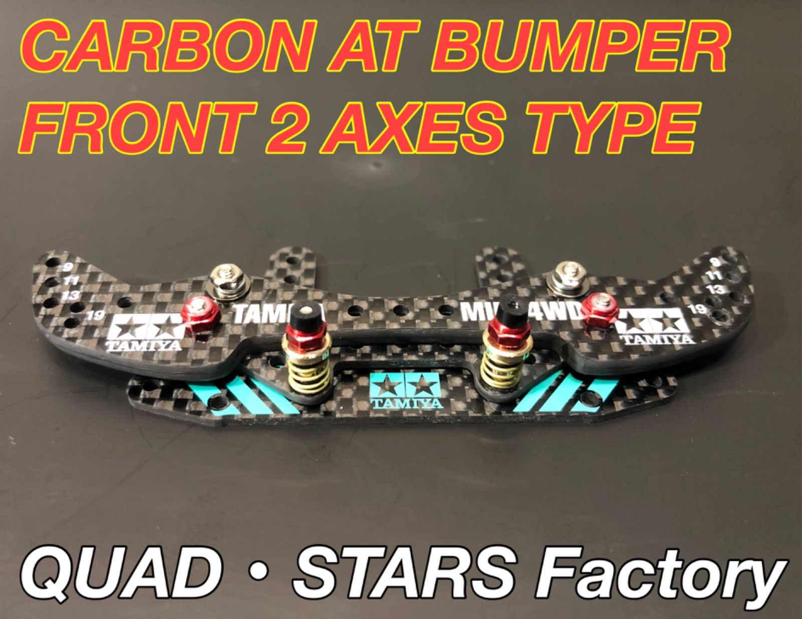 ミニ四駆・カスタムパーツ】2軸ATリジットバンパー フロントワイド