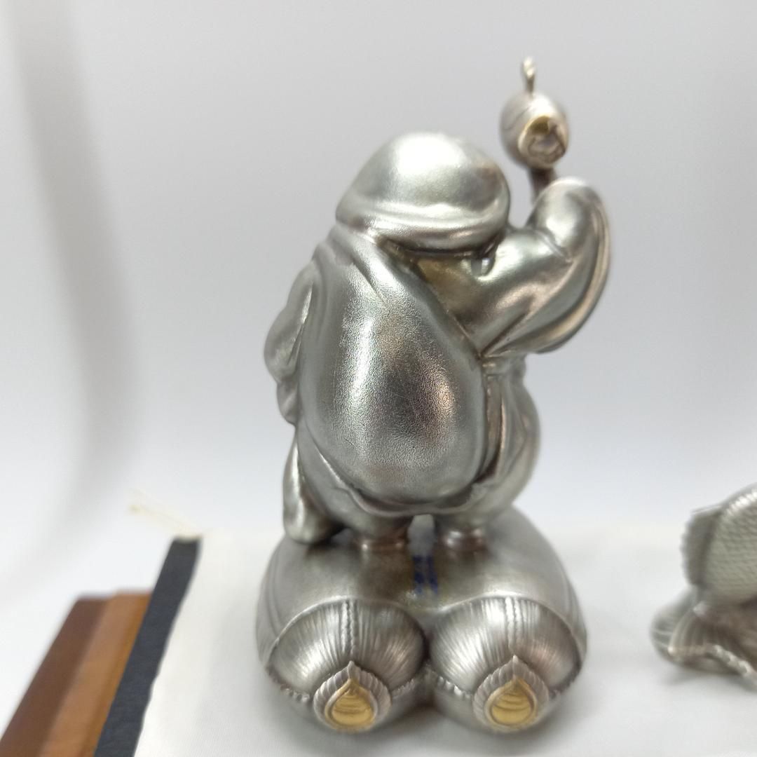 純銀製】大黒天 恵比寿 置物 ガラスケース - メルカリ