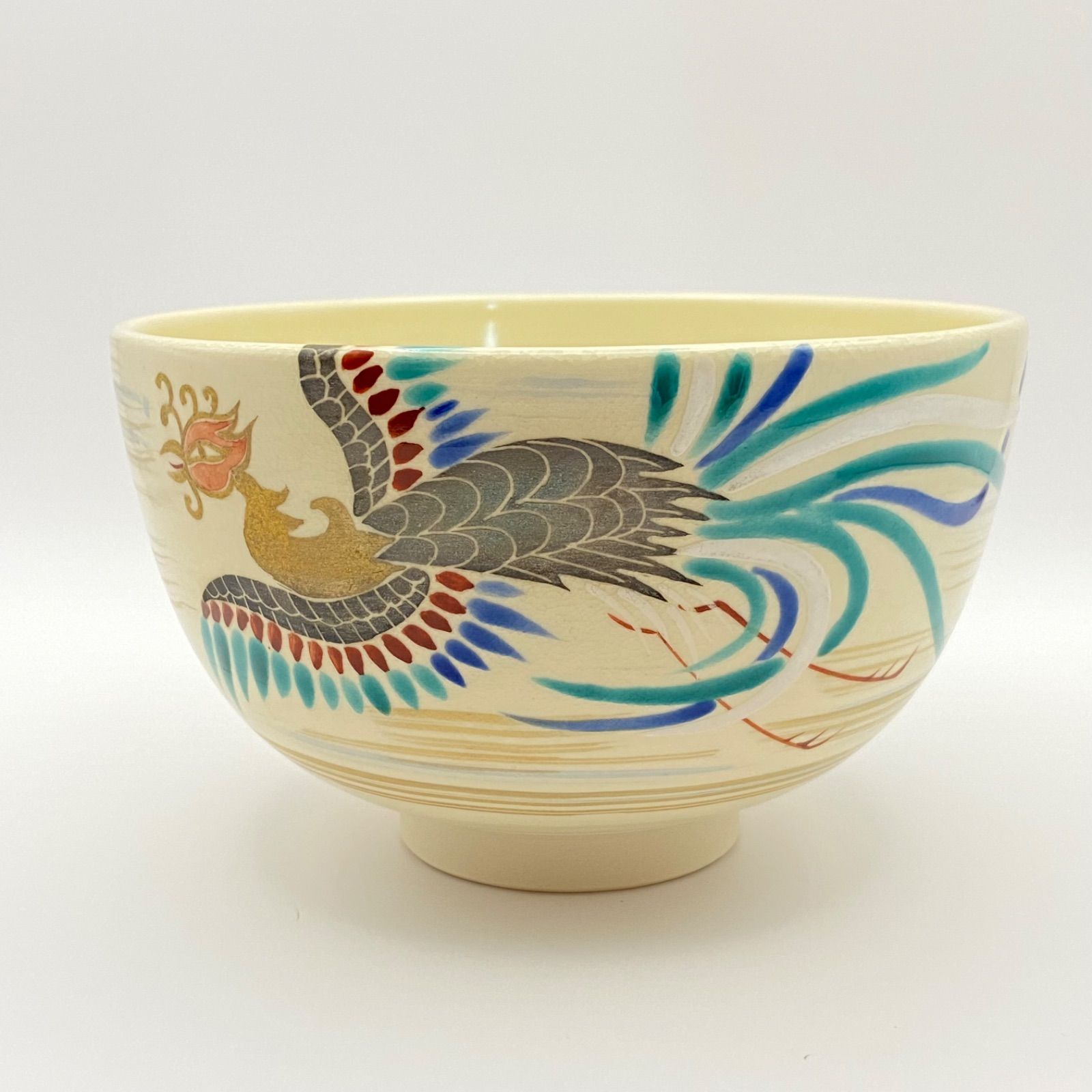 抹茶茶碗 仁清写 鳳凰 工藤寿楽 紙箱入 茶道具 茶盌 陶磁器 - メルカリ