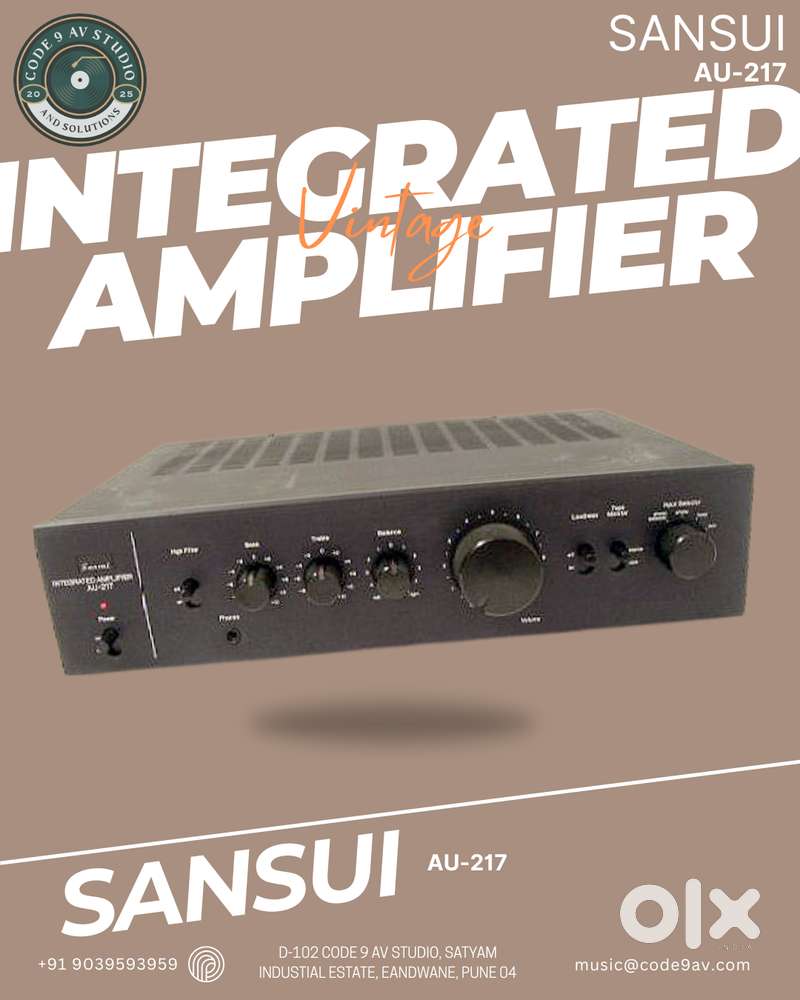 SANSUI AU-217 INTEGRATED AMPLIFIER CODE 9 AV STUDIO - TVs, Video