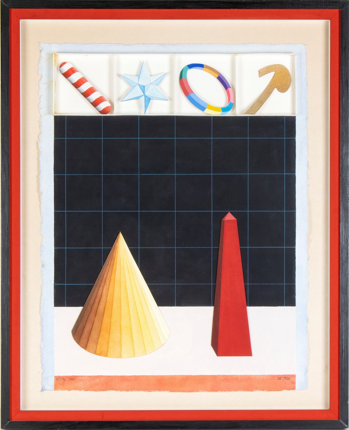 LUCIO DEL PEZZO : Untitled (1984) - Collage and mixed media on