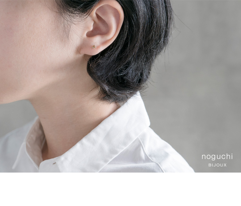 noguchi BIJOUX ノグチブラウンダイヤK14YGピアス nn321 | iroma