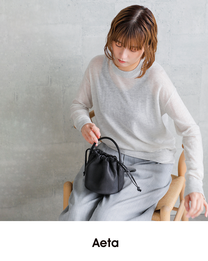 Aeta アエタ DA109 HANDLE POUCH MINI ディアレザー ハンドル ミニ