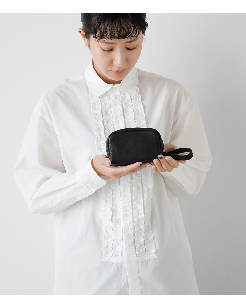 Aeta アエタ DA116 ディアレザー スクエア ポーチ “DEER” da116-nk