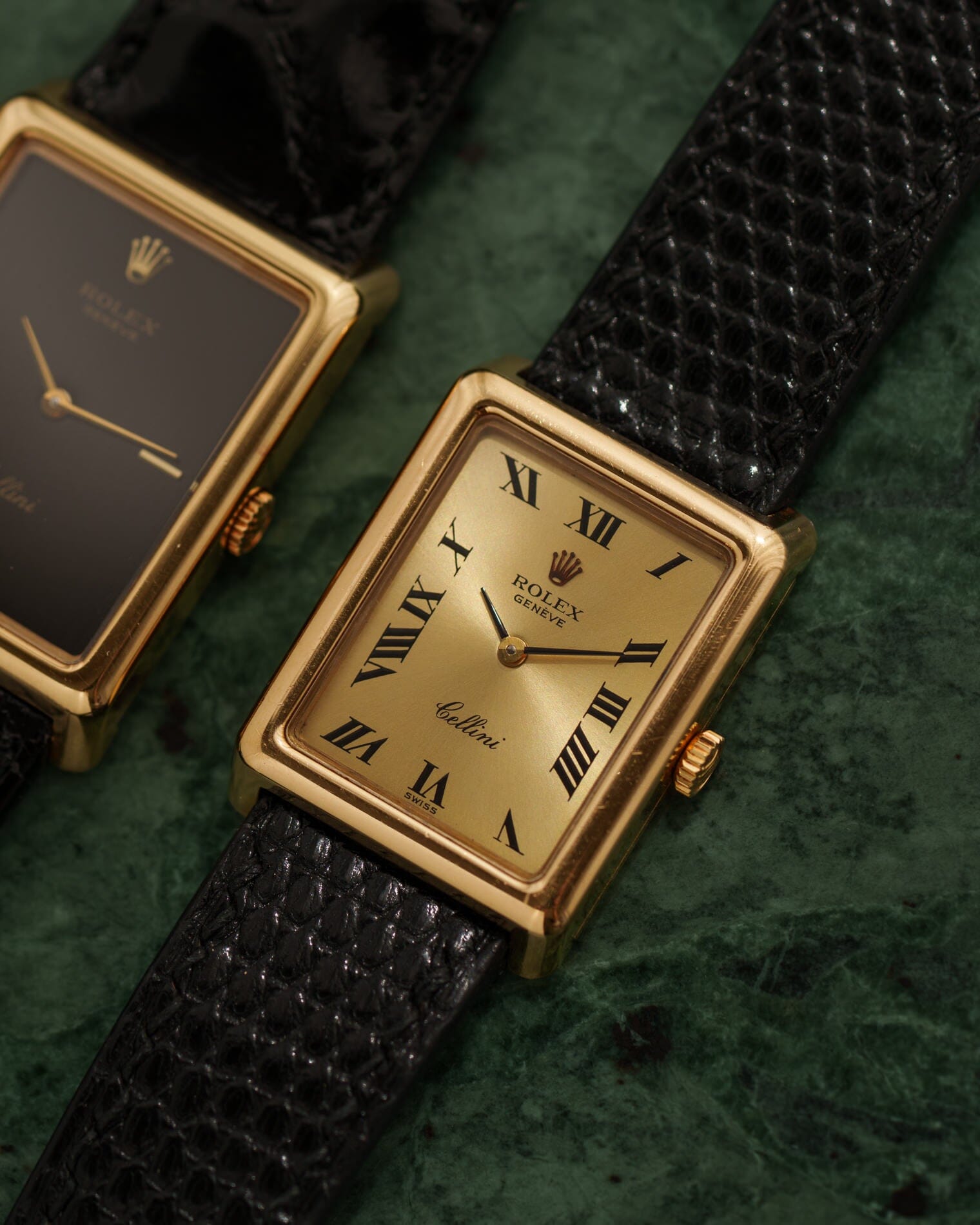 ロレックス チェリーニ 4103 レクタングル YG シャンパンローマン