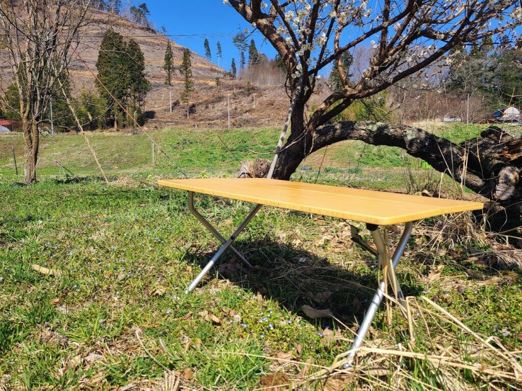 スノーピークワンアクションローテーブル竹は設営＆撤収が秒！魅力や