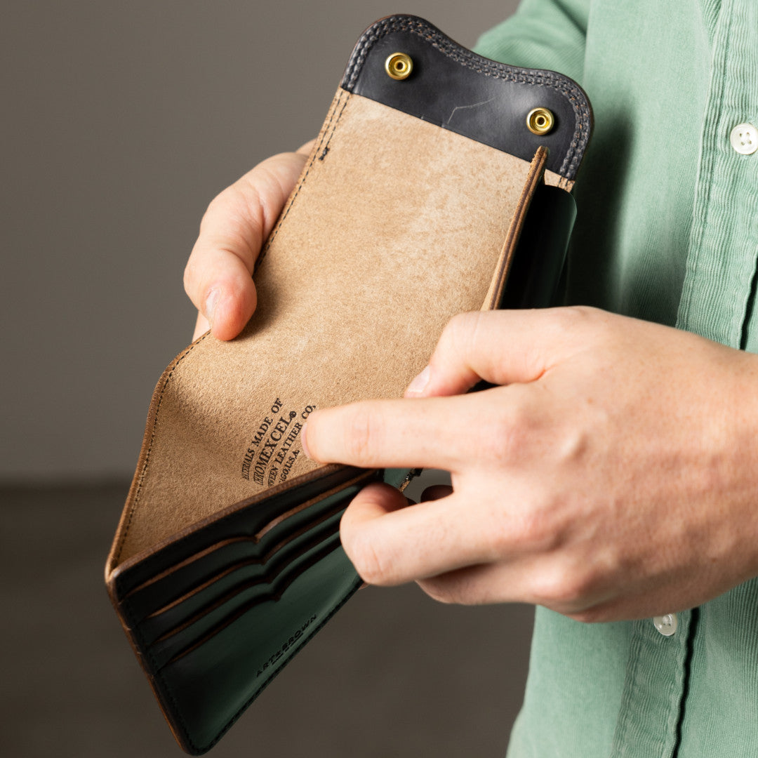 二つ折り財布 本革 クロムエクセル 蓋つき VGW00141AB – ARTBROWN 革