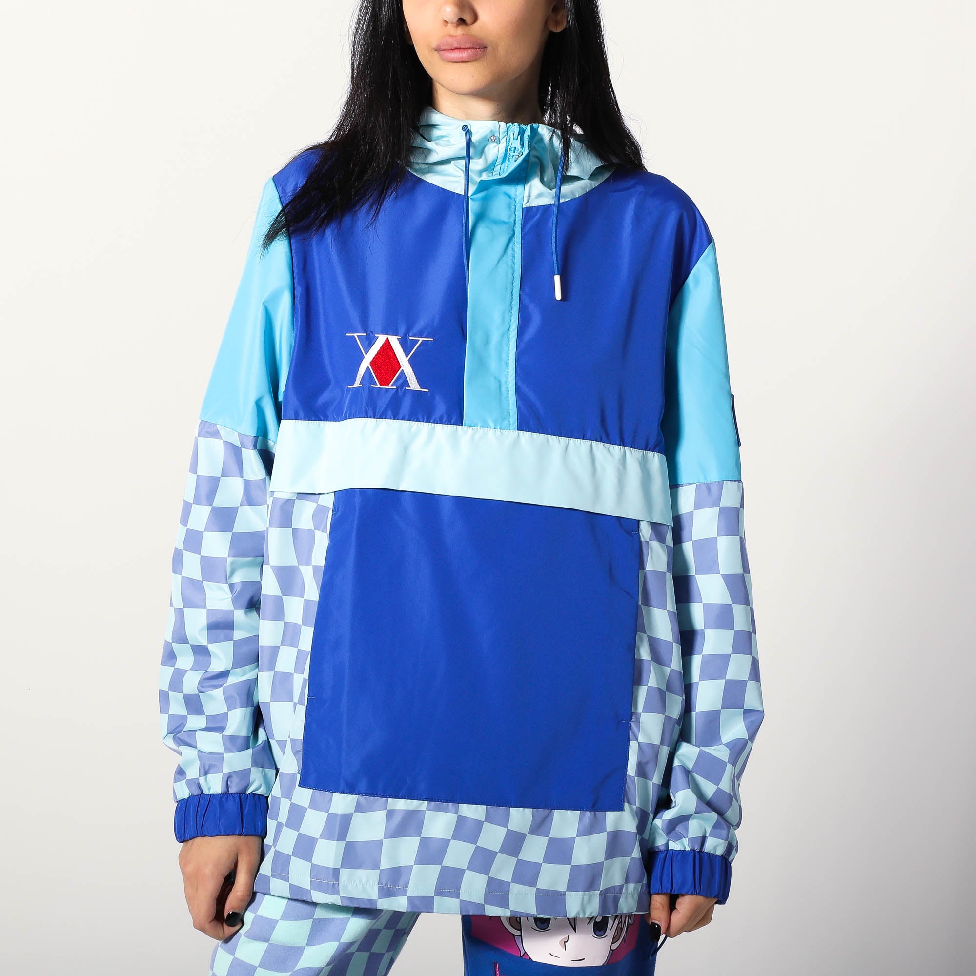 Hunter X Hunter Killua Blue Checkered Anorak | Official Apparel