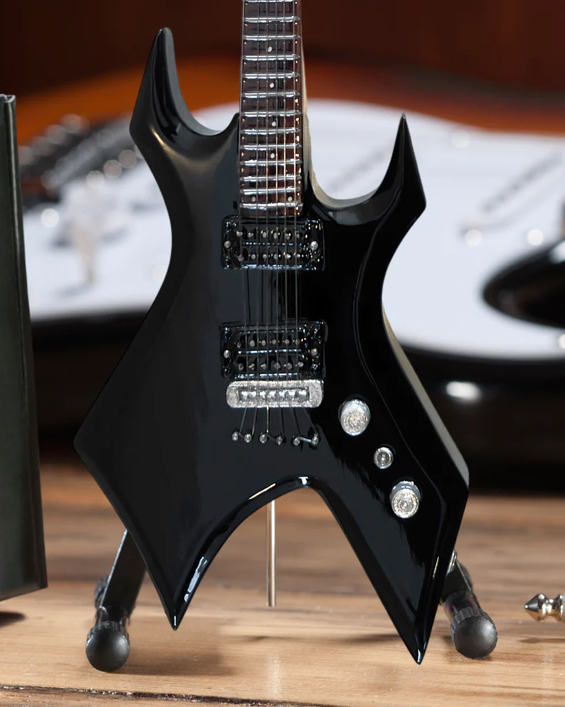 B.C. Rich® Black Warlock® and CC Deville Signature Skull Mini