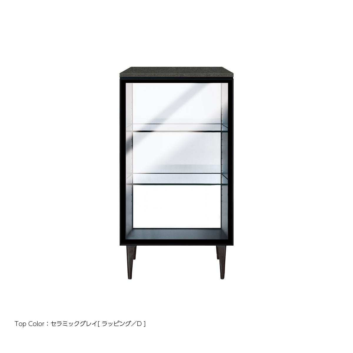 綾野製作所 ゼノノワール 幅50cm サイドボード ガラス扉 ラッピング天