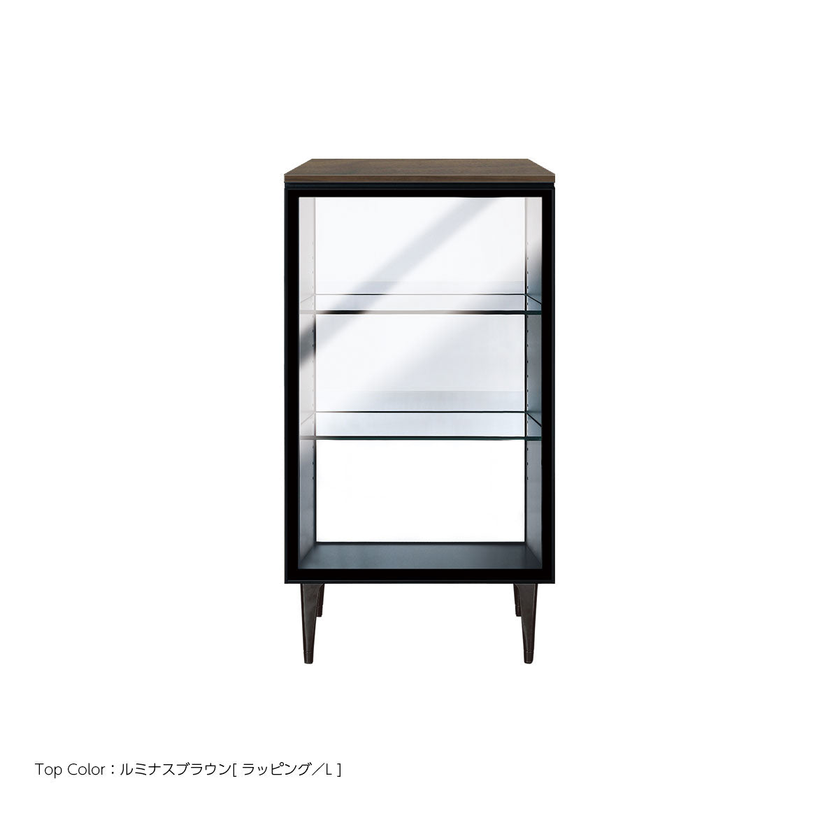 綾野製作所 ゼノノワール 幅50cm サイドボード ガラス扉 ラッピング天