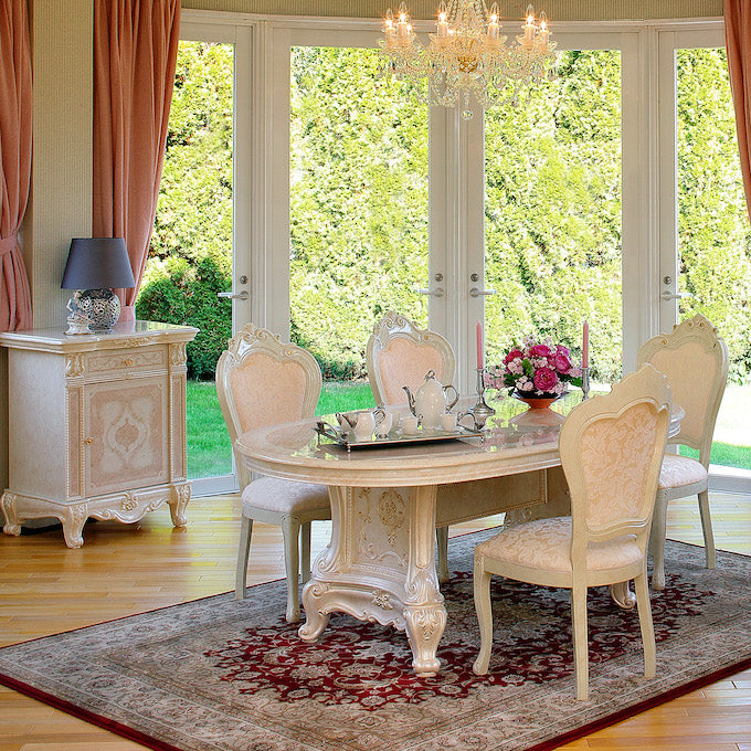 サルタレッリ ヴェルサイユ ダイニングチェア ピンクレザー｜ホーム