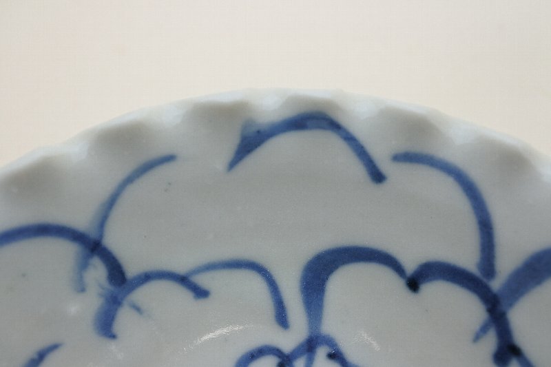 BB-IZUMI|作家ものの器-中尾万作 染付花文輪花小皿