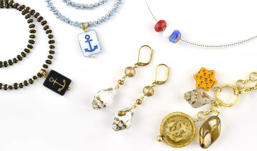 チェコビーズで楽しむマリン気分あふれるアクセサリー - 大人かわいい