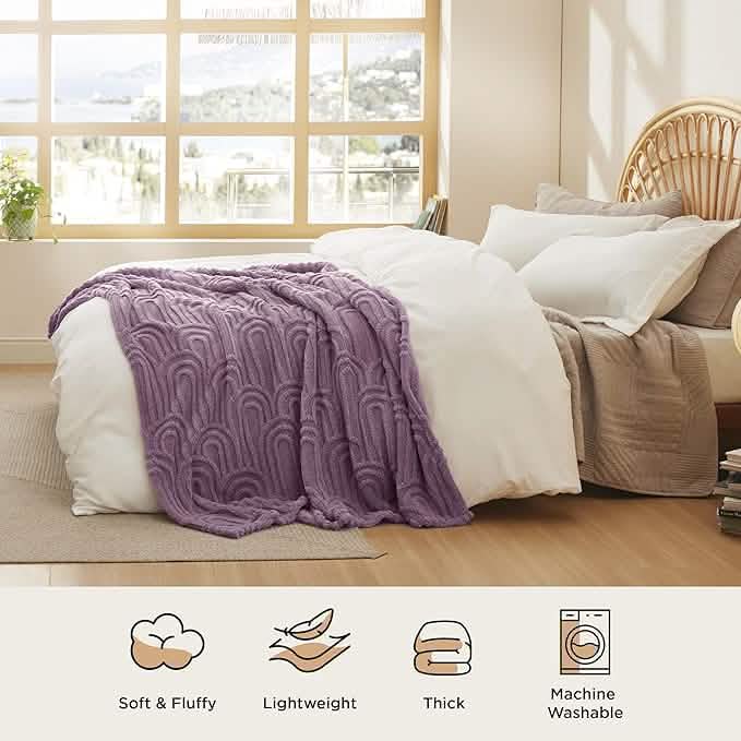 GentleSoft® Arch Shaggy Sherpa Blanket | Reversible Warmth – Bedsure