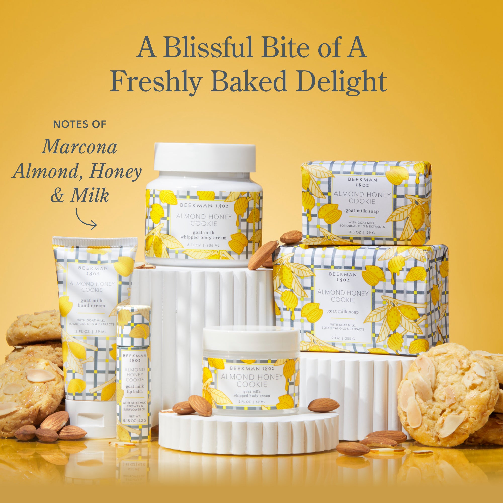 Almond Honey Cookie 3-Pack Palm-Sized Soap Set