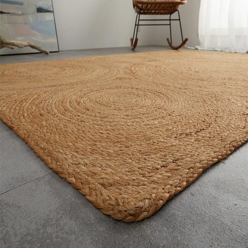 天然素材ジュート100％。アジアンテイストでおしゃれな、長方形の