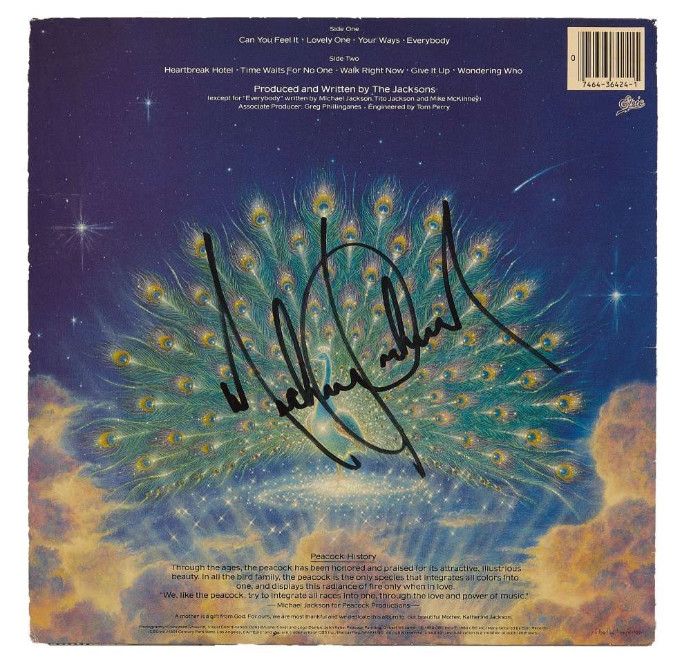 MICHAEL JACKSON: SIGNED THE JACKSON 5 TRIUMPH RECORD ALBUM
