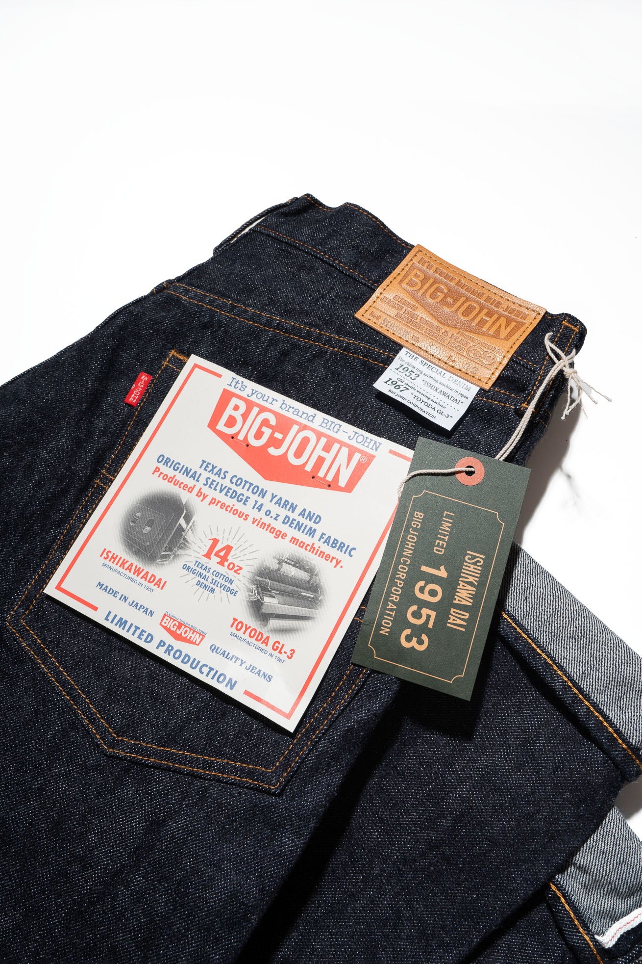 S1956W (001) ISHIKAWADAI DENIM TAPERED FIT – BIG JOHN【公式
