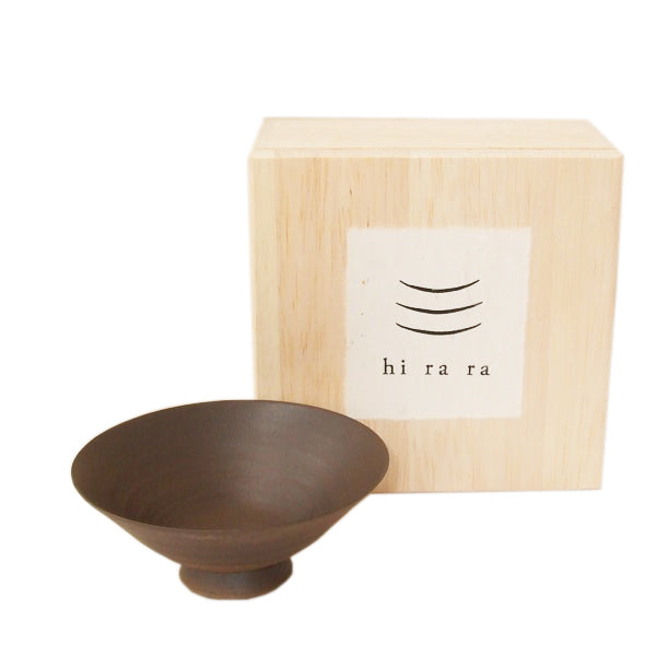 越前焼 越前うすくち盃 ひらら 夜 ハンドメイド酒器 純国産 伝統工芸