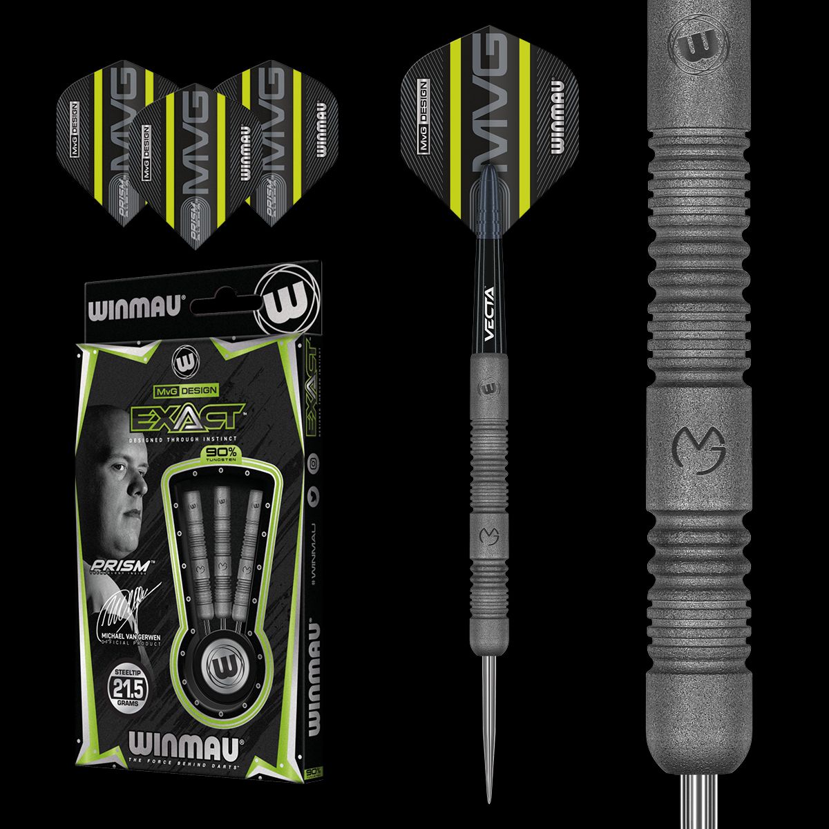 Winmau MVG Exact 21.5g steel tip dart set – BitofBully
