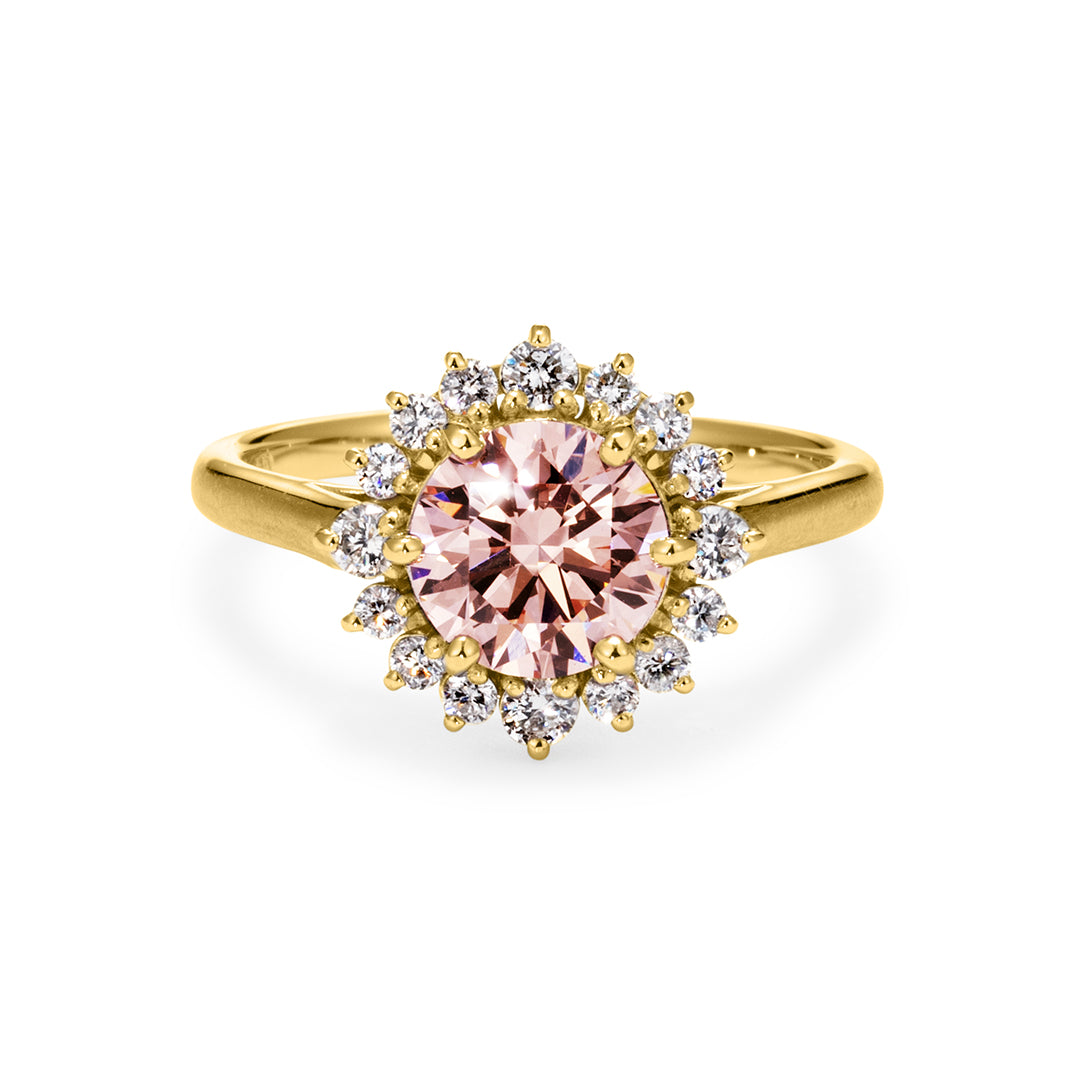 ピンクダイヤモンド(ラボグロウン) K18/PTリング・フロレゾン