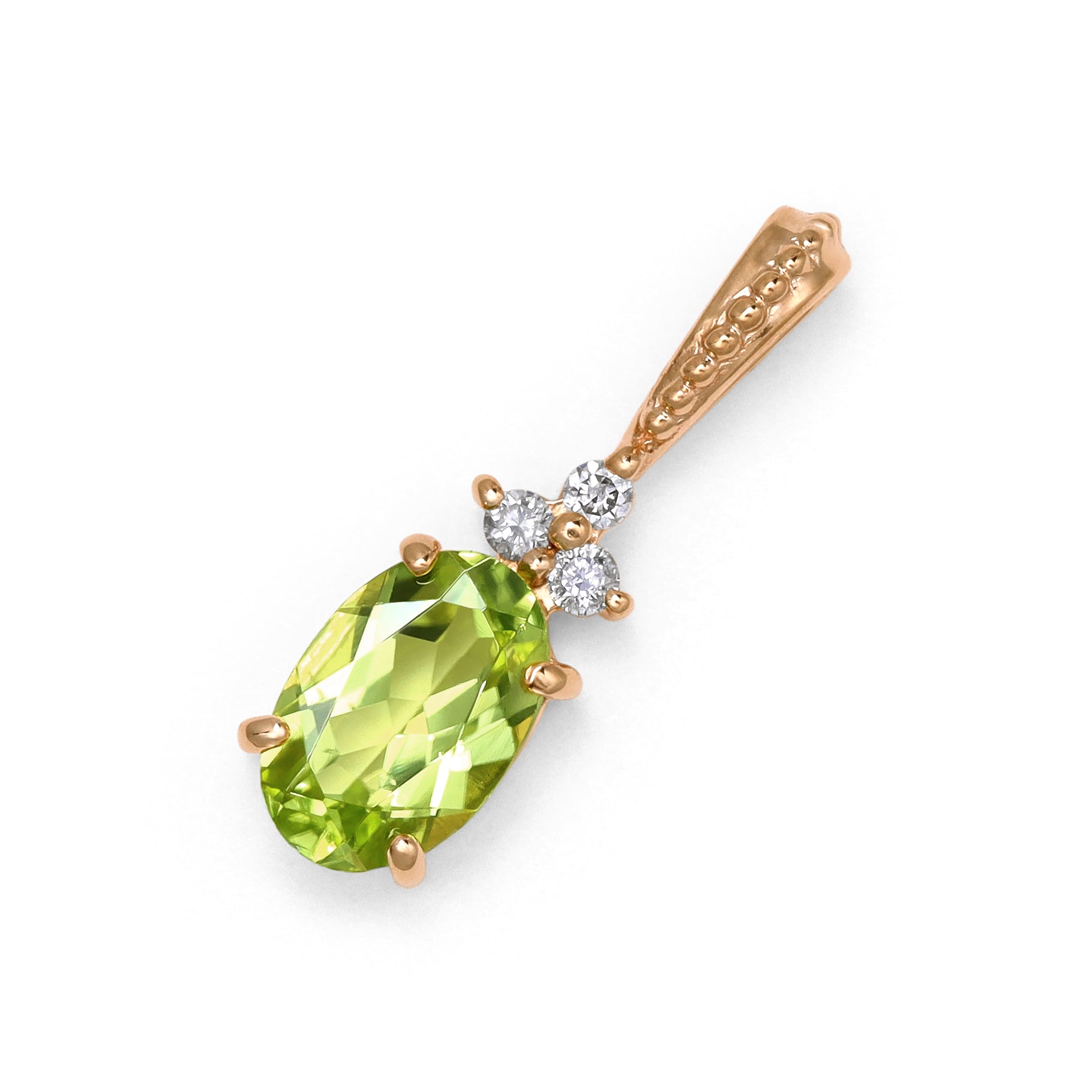 ビズー公式】ペリドット ダイヤモンド K18(18金) ペンダントトップ