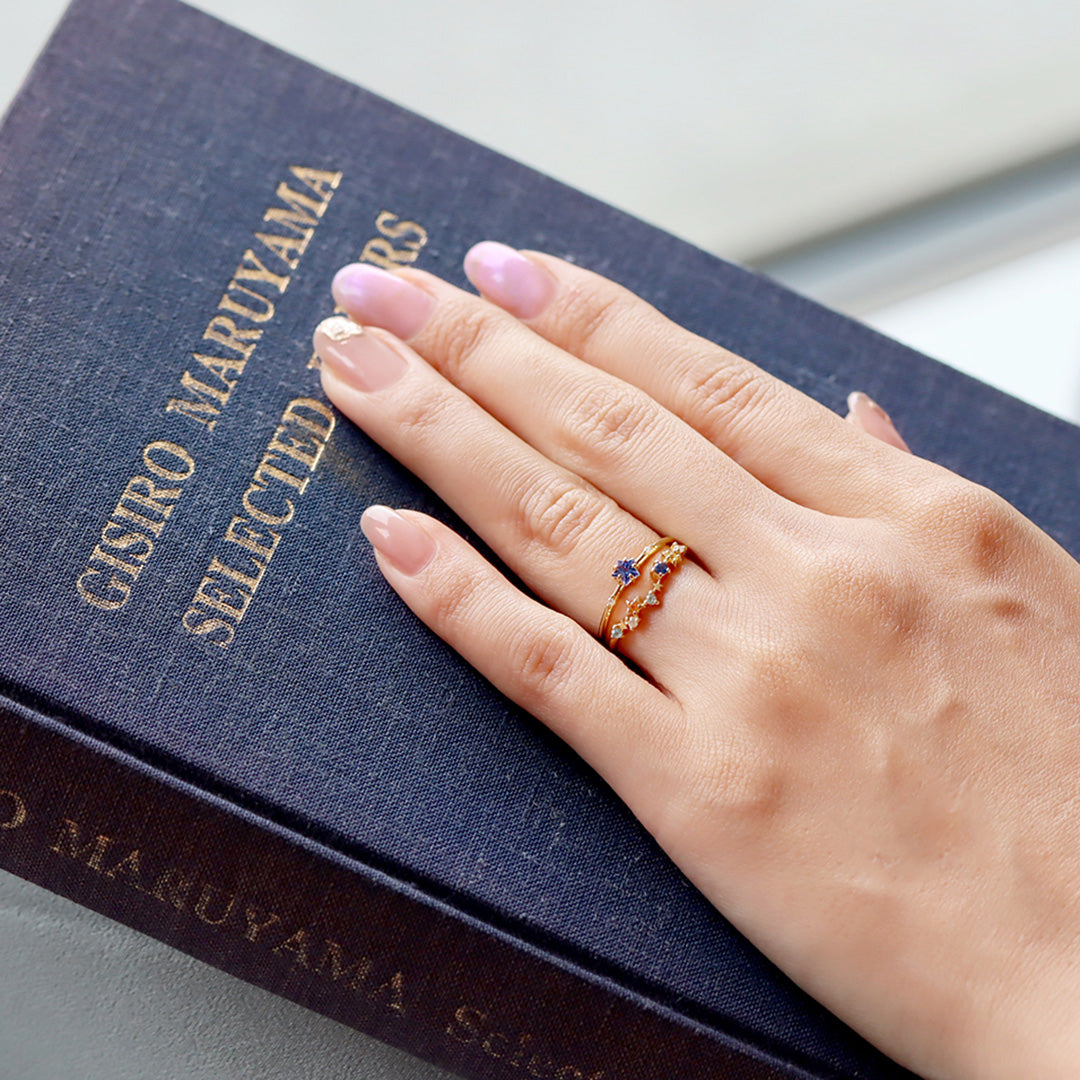 ビズー公式】タンザナイト×ダイヤモンド K18/K10リング・アルガ | 希少