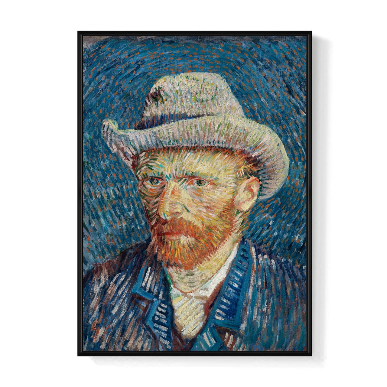 ヴィンセント・ファン・ゴッホ『灰色のフェルト帽をかぶった自画像』