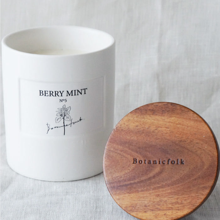 NO.39】ボタニカル(ローズ)キャンドル 効能バッチリなペパーミントの香り