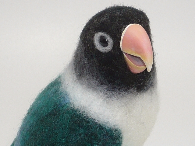 販売] ブルーボタンインコ - おもにとり - 羊毛フェルト制作奮闘記
